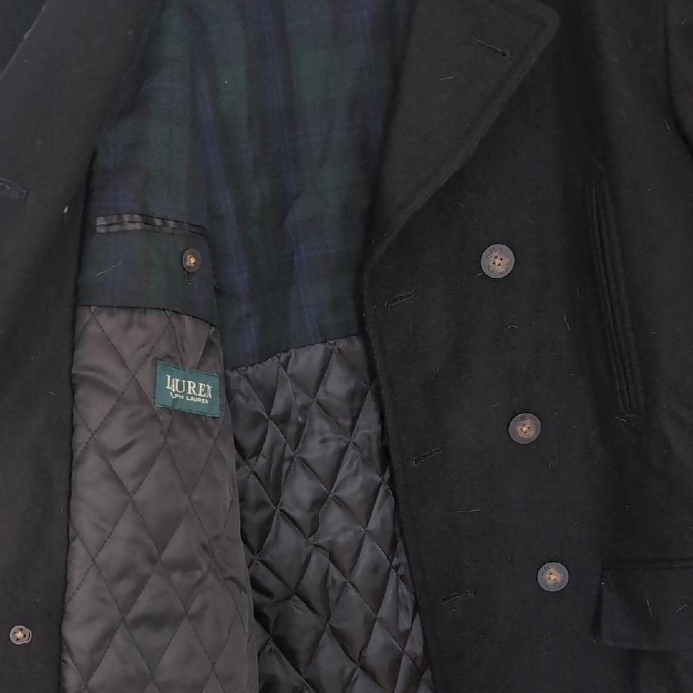 Ralph Lauren Black Peacoat Elegant Outerwear - Picture 3 of 4